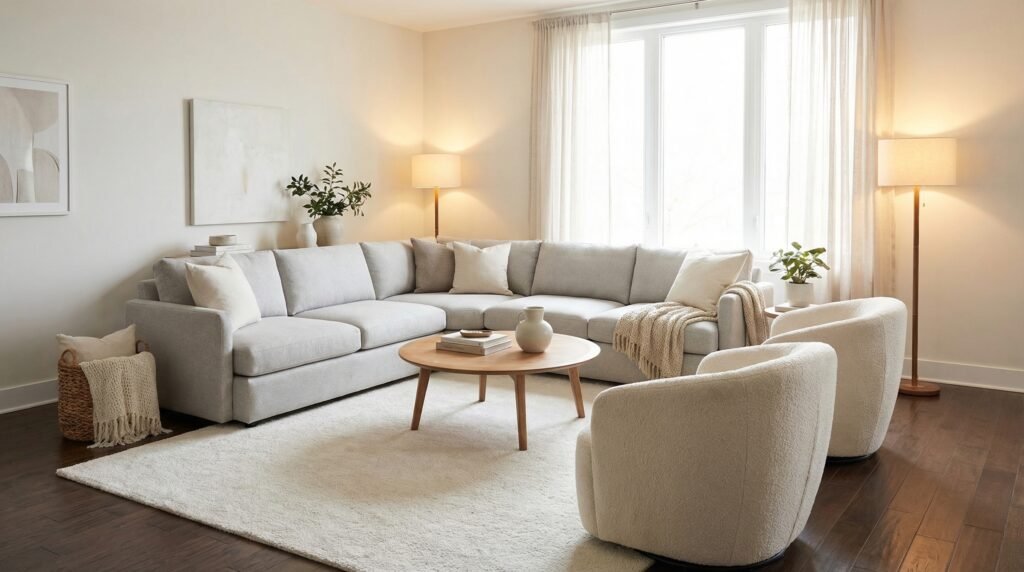 Cozy Living Room with Plants